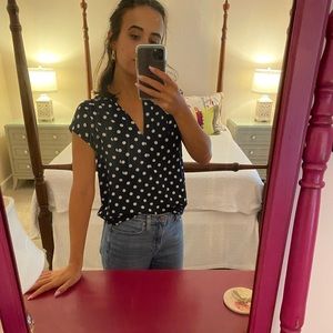 J Crew Silky Cap Sleeved Top